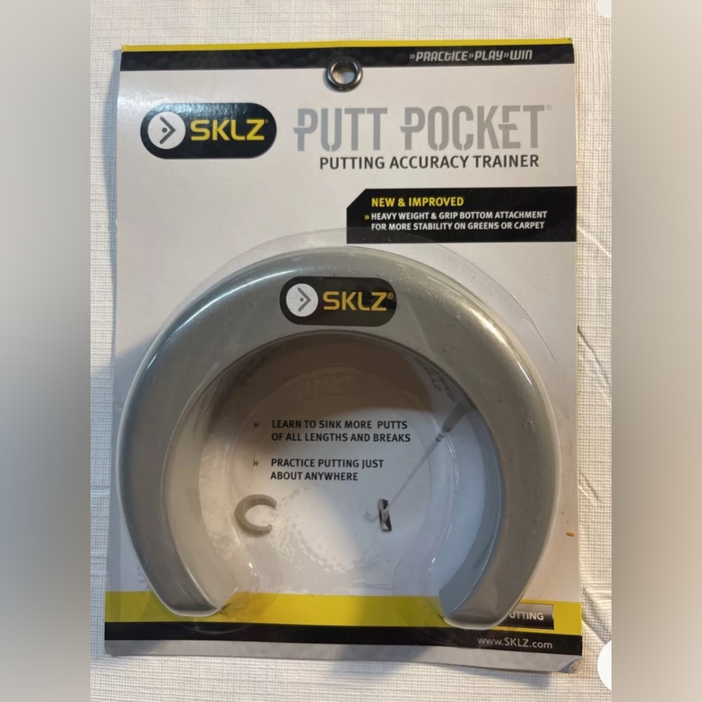 SKLZ Putt Pocket Golf Putting Accuracy Trainer Weighted Gray Pre-game WarmUp New